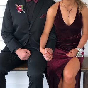 Velvet prom dress